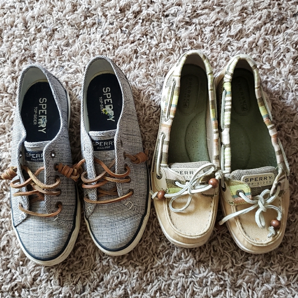 2 pairs of Sperry shoes